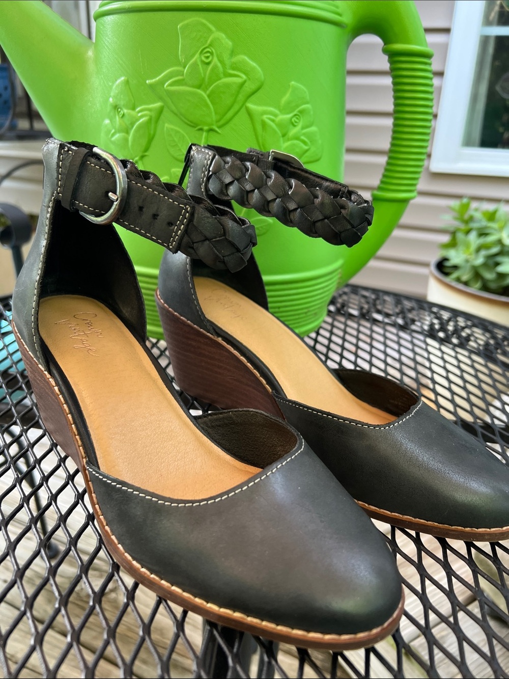 Crown Vintage Lorelee Wedge Pump with Braided Ankle Strap